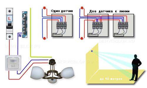 Как подключить фотореле для уличного освещения через выключатель схема